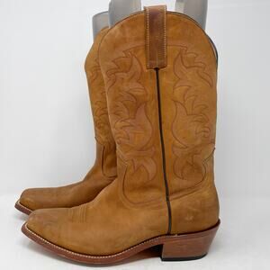 Moonshine Spirit Leather Cowboy Western Boots Mens 8.5EE Square Toe